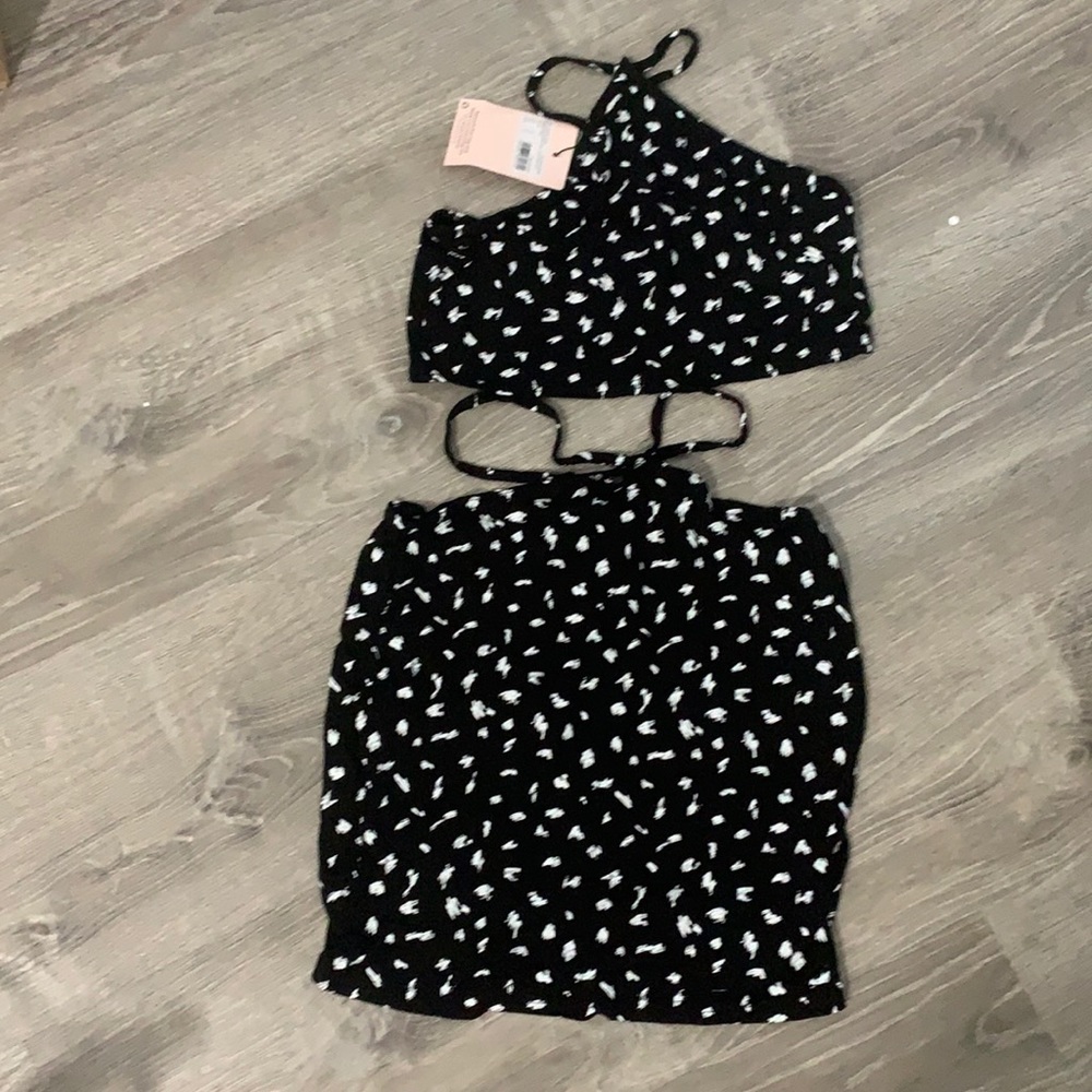 Black and white co ord set